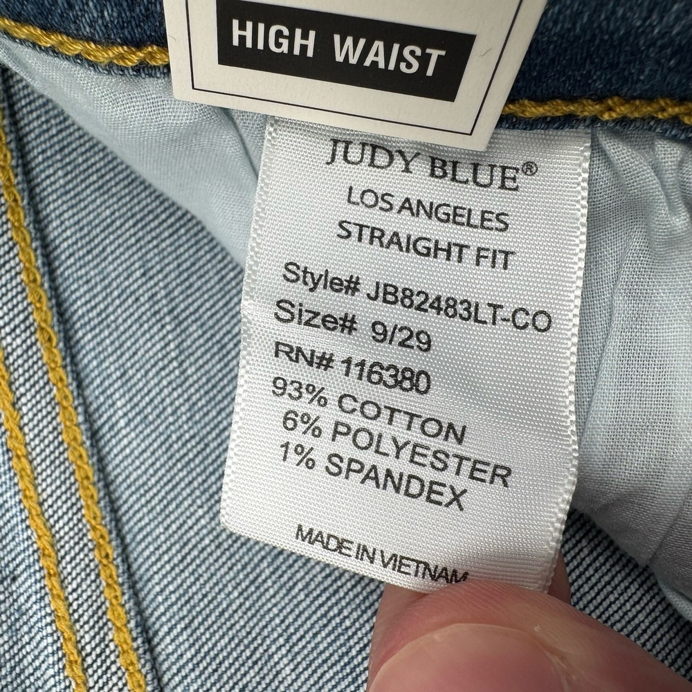 Judy Blue Light Wash Wide Leg Jeans - Picture 15 of 16